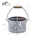 MyGift 6 inch Rustic Galvanized Round Bucket Tea and Coffee Condiment Organizer Caddy, 4 Compartments - Handmade in India