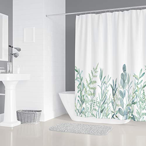M&W DAS DESIGN Shower Curtain Green Plants (120 x 180 cm (W x H), W 47.2" x L 70.9" (1 Panels) - Image 3