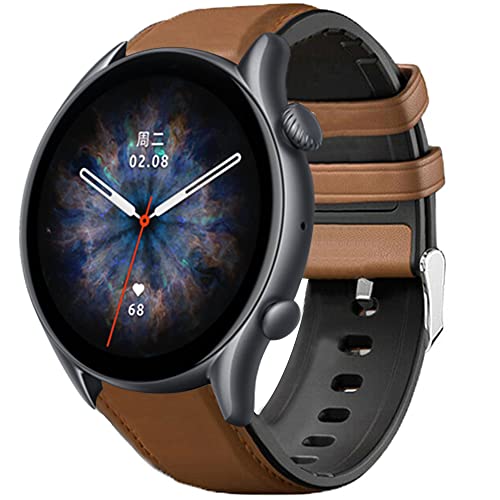 Bracelet Amazfit GTR 3 respirant marron Lamshaw pour le bureau et le sport