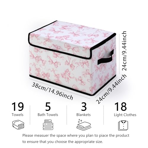 Image of Stackable Storage Bins with Lids,Closet Organizers Fabric Box for Home and Office,Blanket Clothes Organizers,Under Bed Storage Containers 3 Pack