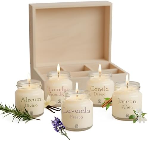 Vela Aromática Perfumada | Kit 5 Velas Aromáticas 50g | Alecrim, ...