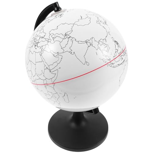 Operitacx Geographic Globes with Stand, DIY Your Color Globe, Blank World Map Globes, Unfinished Globe Model for Geographical Teacher Classroom Desktop Decor