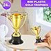 SenseYo 24 Pack Mini Trophies Cups, Gold Trophy Award, Plastic Trophies for Kid, 4 Inch Award Trophies for Kids Party Favors, Winning Prizes