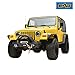 EAG Stubby Front Bumper with Winch Plate Steel Black Textured Fit for 87-06 Wrangler TJ YJ