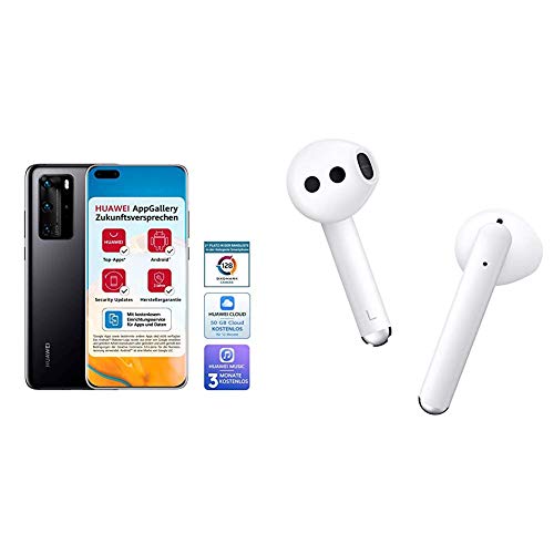 Bild zu HUAWEI P40 Pro Dual-SIM BUNDLE (16,7 cm (6.58 Zoll), 256 GB interner Speicher) Midnight Black + FreeBuds 3 kabellose Kopfhörer mit Active Noise Canceling, + 5EUR Amazon Gutschein, Weiß