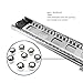 6 Pairs of 16 Inch Hardware 3-Section Full Extension Ball Bearing Side Mount Drawer Slides,100 LB Capacity Drawer Slide