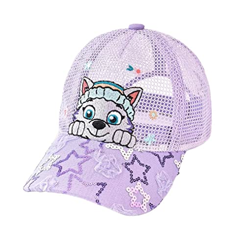 パウ パトロール キャップ 帽子 子供 46cm-54cm 調整可能 コーデ アクセント キュート 上品 春夏 旅行 クリスマス プレゼント カジュアル ヒップホップ (紫1)