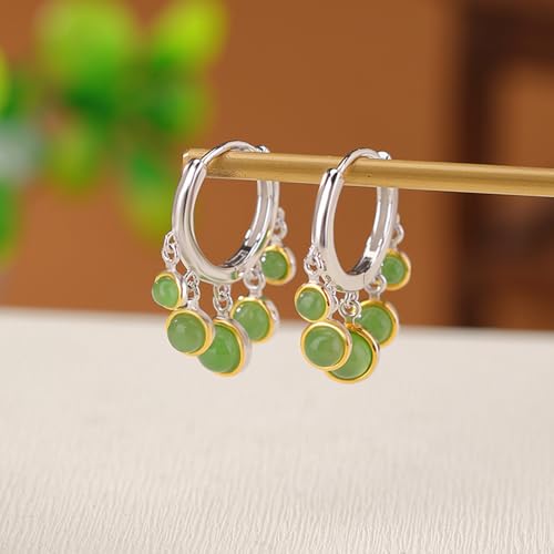 Bijoux en jade naturel délicat et jaspe de qualité joaillerie - 4
