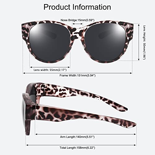 Polarized Fit Over Sunglasses for Women Men Stylish Cat Eye Wear Over Sun Glasses UV Protection4
