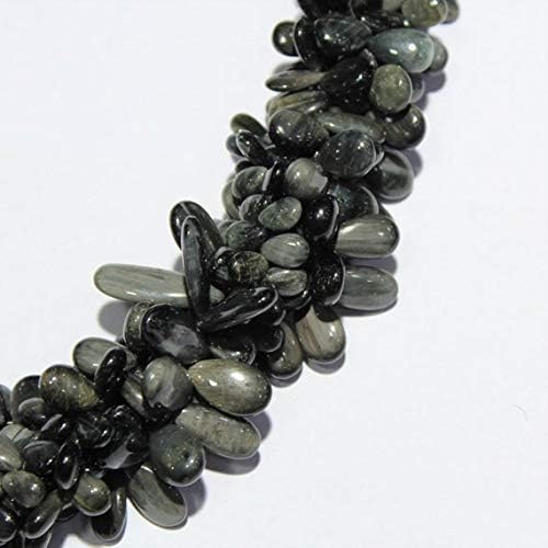 Black Cats Eye Pear Plain Beads Plain Beads Briolette Size 8to11mm Approx, 9" Inches Full Strand Wholesale Price