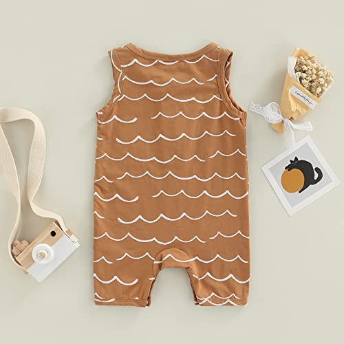 Image of CIYCUIT Newborn Baby Boy Girl Romper Clothes Infant Solid Ribbed Onesie Bodysuit Jumpsuit Outfits