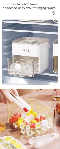 Bandeja para hielo de silicona 2 niveles con tapa y pinzas miniatura 4
