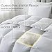 BedTreat Luxurious Goose Feathers Down Comforter King Size All Seasons Duvet Insert, 750 Fill Power Fluffy Medium Warmth, Ultra Soft 100% Organic Cotton Cover (106 X 90 Inch)