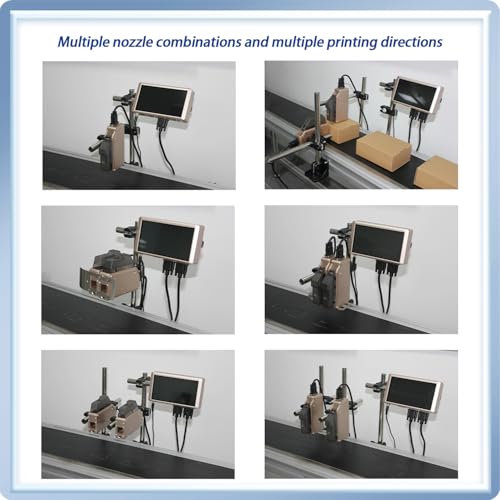 Image of PRX1000 Thermal Inkjet Printer 6.5inch Capacitive Screen Online Inkjet Printer Expiry Date Text Barcode Batch Number Coder(2 Print Heads 2 Inks)