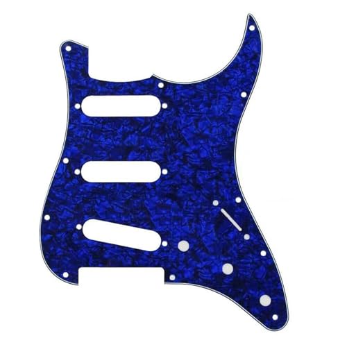 エレキギターピックガード交換パーツ 1 個 SSS エレキギターピックガード 3 層 11 穴ネジ付き FD/ST スタイルギター部品交換(SSS Blue)