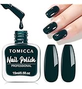 TOMICCA Vernis à ongles vert brillant à séchage rapide longue durée 15 ml