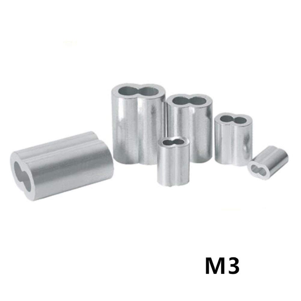 100 Pezzi Fermagli Per Swage In Alluminio Da 3/64" - Per Cavi Metallici, Ideali Per Fai-da-te E Riparazioni