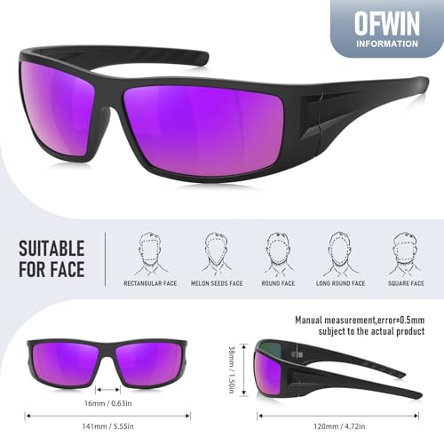 Image of Polarized Sports Sunglasses for Men Women,Driving Fishing