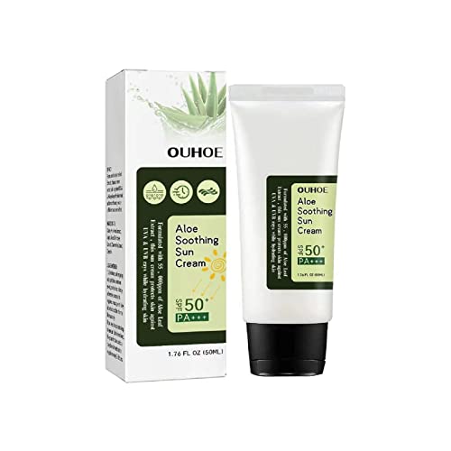 Ouhoe Aloe Vera Sunscreen, Moisturizing Light Refreshing Non-Greasy,Moisturizing Uv,Isolation Sunscreen,Ideal For Bare Skin Care Lovers And Sun Protection Lovers Alike!1Pcs #TOP11