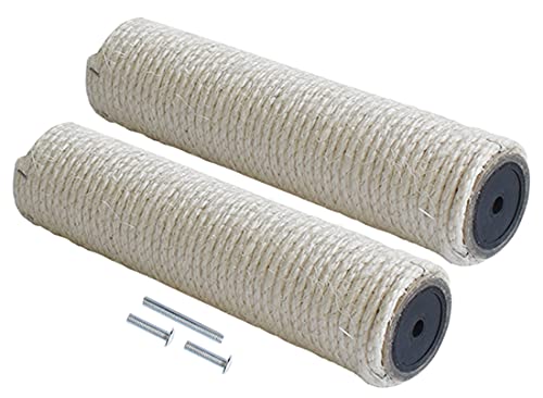 Ersatz-Kratzbaum-Ersatzteile für Kratzbaum, Sisalseil, Ersatz-Kratzstämme für Kätzchen und große Katzen, mit Schrauben, 2 Packungen à 30 cm hoch Cover