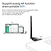 USB WiFi Adapter 1200Mbps Techkey Wireless Network Adapter USB 3.0 WiFi Dongle 802.11 ac with Dual Band 2.4GHz/300Mbps+5GHz/866Mbps 5dBi High Gain Antenna for Desktop Laptop Windows XP/7-10
