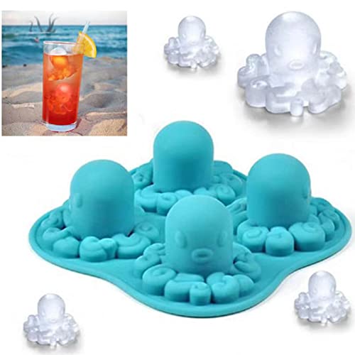 Molde de silicona para hielo forma de pulpo miniatura 6