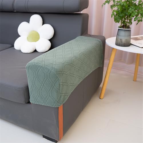 Hearda 2 protectores universales elásticos, antideslizantes para sofá y toallas (verde oscuro)