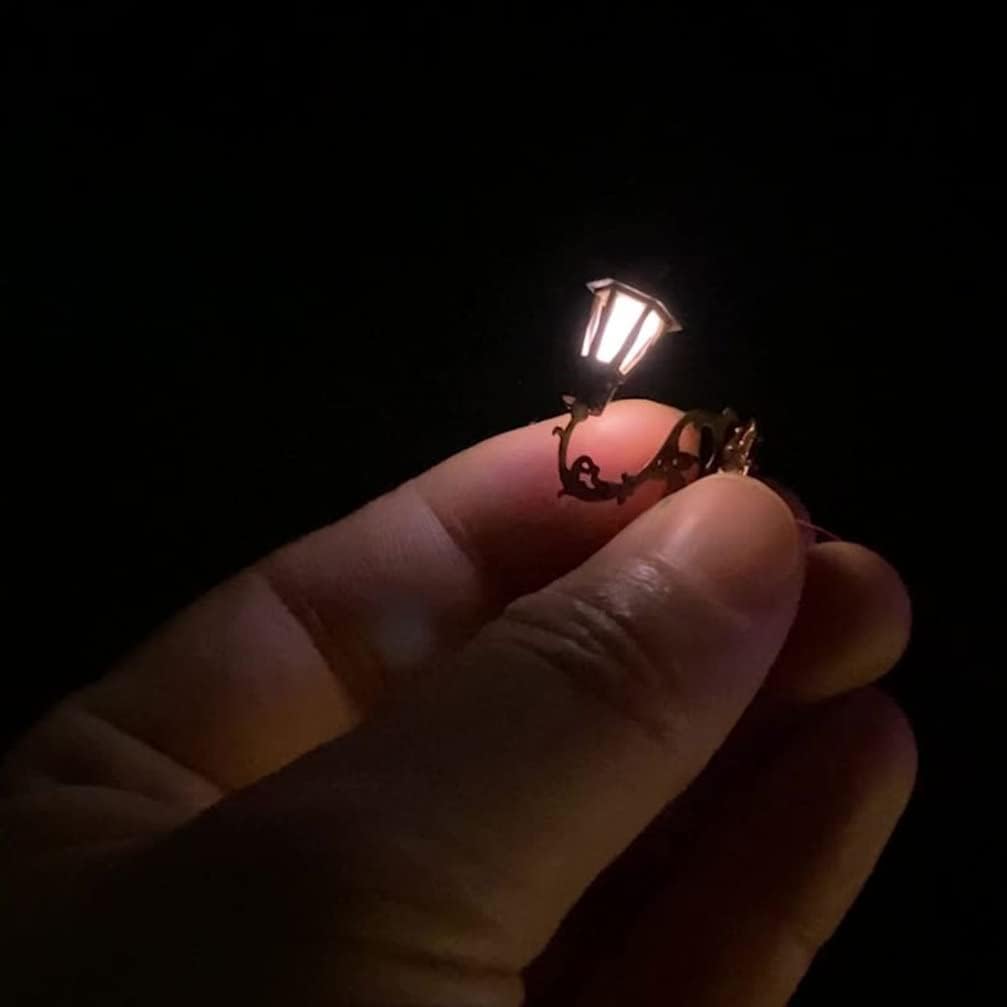 Yardwe Miniature Wall Lamp Model 1.10 Inch Set of 5 Tiny Wall Mounted Lamps for Dollhouse Mini House Decoration and DIY Scene Lighting Accessories image 2