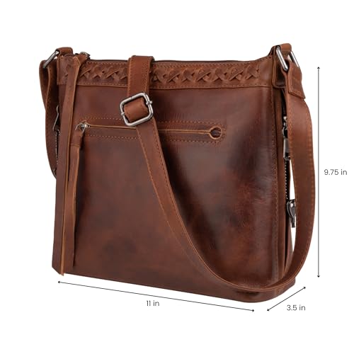 Faith Concealed Carry Crossbody Purse Genuine Leather Handbag with Locking Gun Compartment3