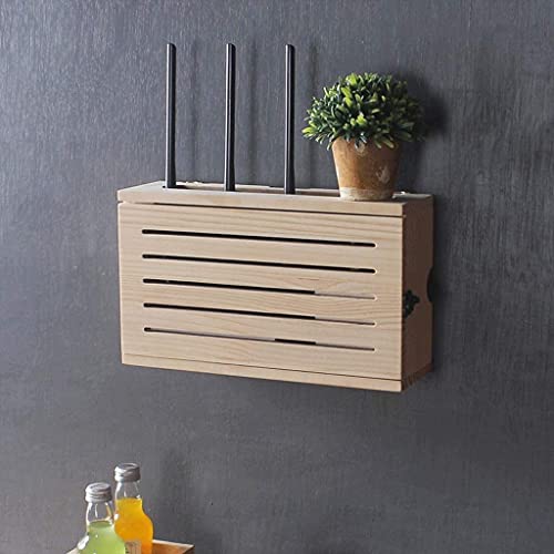 Étagère de rangement pour routeur et décodeur pour un salon épuré et zen