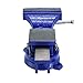 HFS(R) 5' Heavy Duty Bench Vise Anvil with 360° Swivel Locking Base Desktop Clamp (16LBS) - FS Blue Design