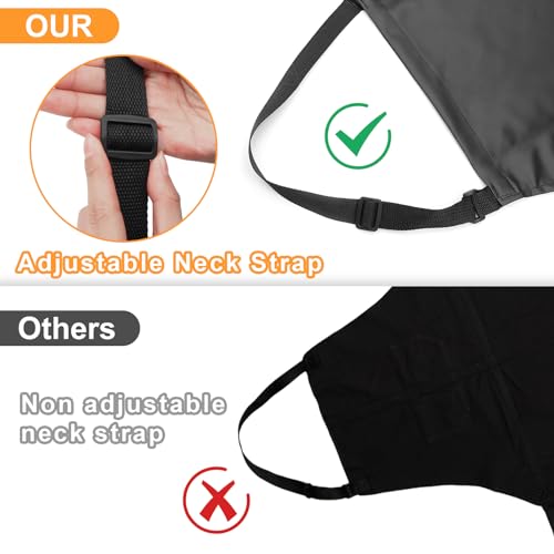 Gotega 4 Pack Waterproof Rubber Vinyl Apron Adjustable Dishwasher Apron thumb #2