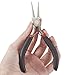 Pandahall Ergonomic Round Nose Pliers Jewelry Tools for Memory Wire Loop Wrapping Beading Gunmetal Handle 12.5cm/5inch Long