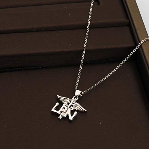 CENWA LPN Licensed Practical Nurse Necklace Gift LPN Caduceus Angel Necklace Graduation Gift for LPN Practical Nurse Jewelry3