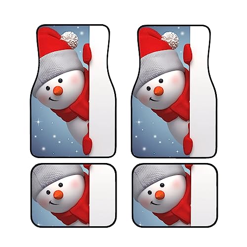 Tapis de sol de voiture amusants de Noël auto universels 4 pièces