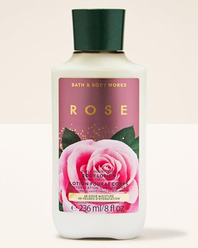Image of Bath & Body Works Rose Body Lotion (Shea Butter + Coconut Oil) | 48Hr Moisture | 236 ml / 8 fl oz | | Fragrance - Botanicals & Blooms | Gender - Women