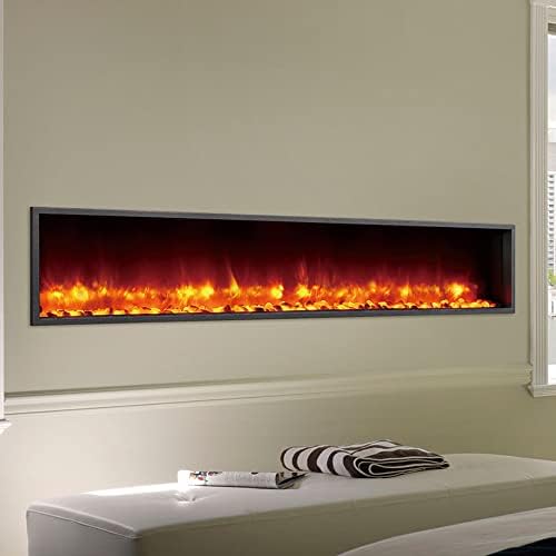 Amazon.com: Dynasty Harmony 79 Inch Electric Fireplace - Modern, Linear  Design with Multiple Flame Colors u0026 Remote Control | Hardwire or Plug-in  Installation, Supplemental Zone Heat : Home u0026 Kitchen