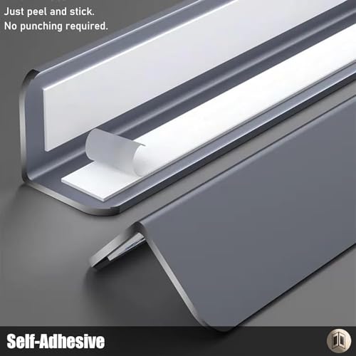 Protecteur d'angle mural blanc aluminium 3x3cm avec adhésif de bord de meuble - 5