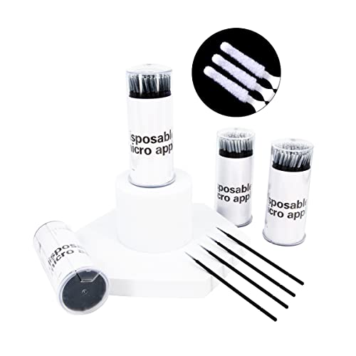 i-Laesh 400pcs Disposble Micro Applicators Brushes for Eyelash Extension Cotton Swabs Makeup Oral and Personal Care Mini Grafted Bottled Remove Glue - Black (Bottled - Pro Grip)