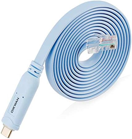 USB-C Cisco Console Cable,OIKWAN 6ft USB Type C to RJ45 Serial Adapter Essential Accessory of Cisco, NETGEAR, Ubiquity, LINKSYS, TP-Link Routers/Switches for Laptops