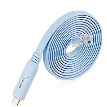 10ft USB-C to RJ45 Serial Adapter,USB C to Console Cable Essential Accessory of Cisco, NETGEAR, Ubiquity, LINKSYS, TP-Link Routers/Switches for Laptops ...