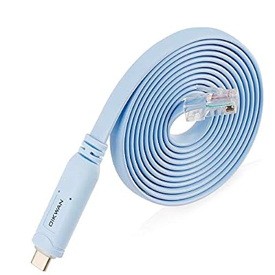 USB-C Cisco Console Cable,OIKWAN 6ft USB Type C to RJ45 Serial Adapter Essential Accessory of Cisco, NETGEAR, Ubiquity, LINKSYS, TP-Link