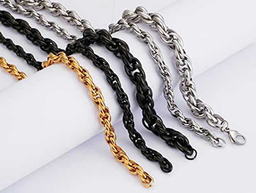 Chaîne en or 5-7mm hommes gars collier maille gourmette