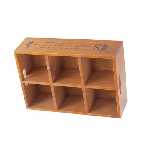 KICHOUSE Simple Vintage Storage Box Compartments Stylish Organizer for Home