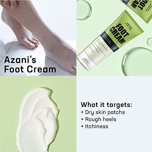 Azani Foot Care Cream (3.5 Oz) | 4% Beeswax, 4% Shea Butter, Turmeric | For Rough, Dry And Cracked Heel, Knee & Elbow | Exfoliator, Moisturizer| Women & Men #TOP4