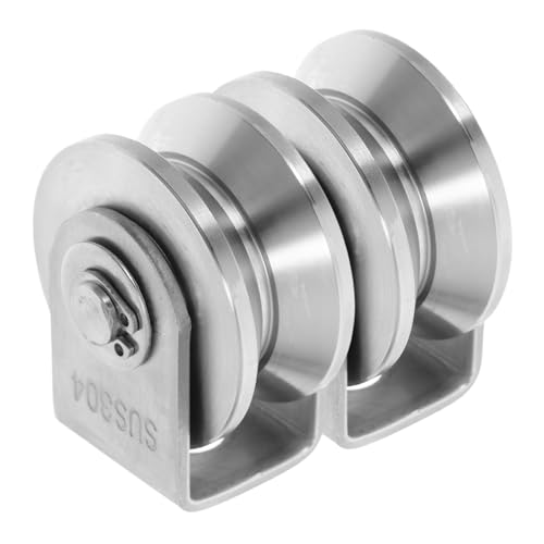 SOLUSTRE Rigging Pulley Set 2pcs Heavy Duty Rope Pulley Ball Bearing Marine Sliding Gate Wheel for Door Track