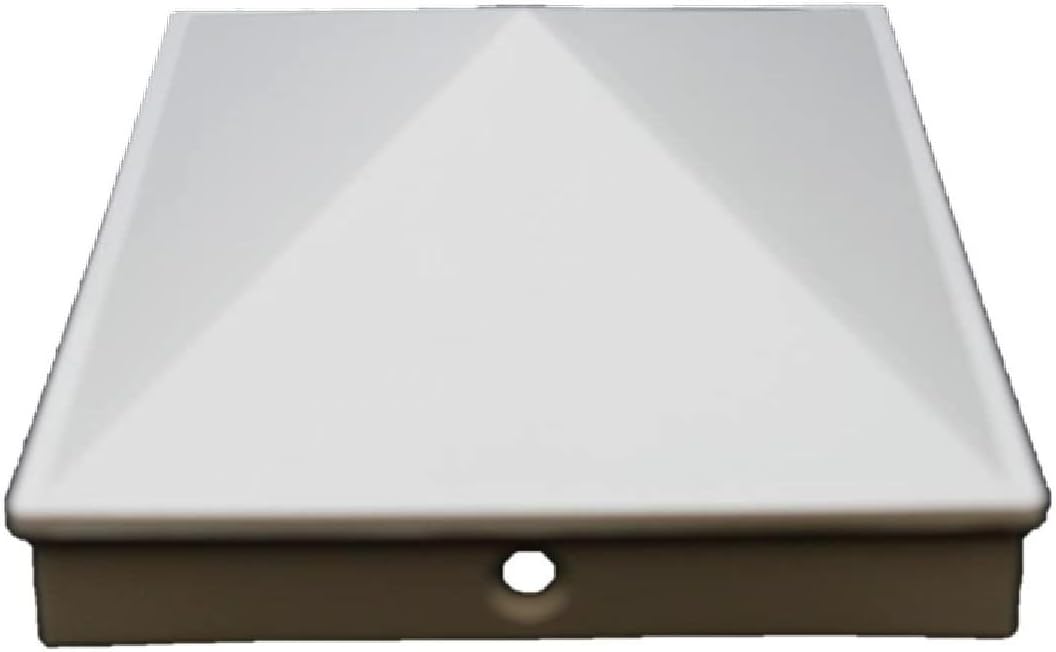 4x6 True (100mmx155mm) Plastic Pyramid Fence Post Caps with Pre-Drilled Hole White (24)