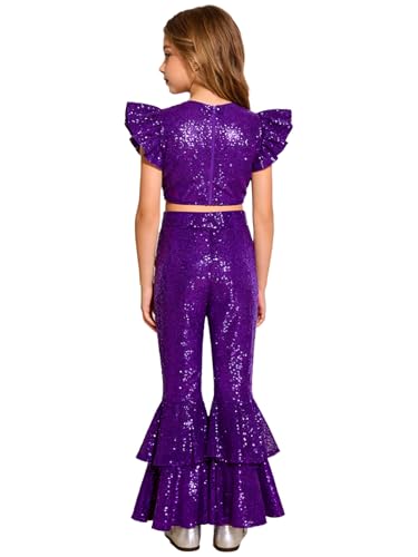 Conjunto de Top y Pantalón con Lentejuelas para Niñas 12 años miniatura 2