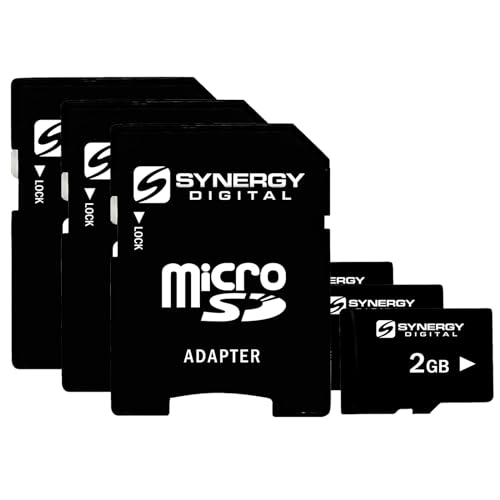Synergy Digital 2GB Micro SD Secure Digital Memory Cards, Compatible with LG P5050 (Phoenix) Cell Phone - Pack of 3