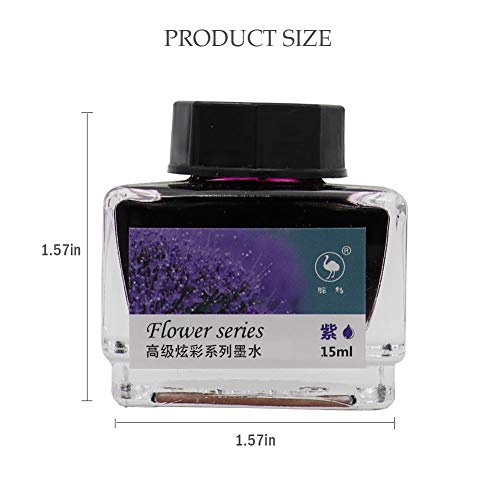 Zzkoko Calligraphy Ink Bottle, 12 Colors Dip Calligraphy Pen Inks Set, Drawing Writing Art Fountain Pen Non-Carbon Ink #TOP4